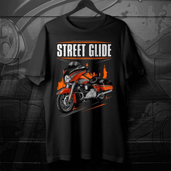 Harley-Davidson Street Glide CVO T-shirt 2011 Black Diamond & Inferno Orange Merchandise & Clothing
