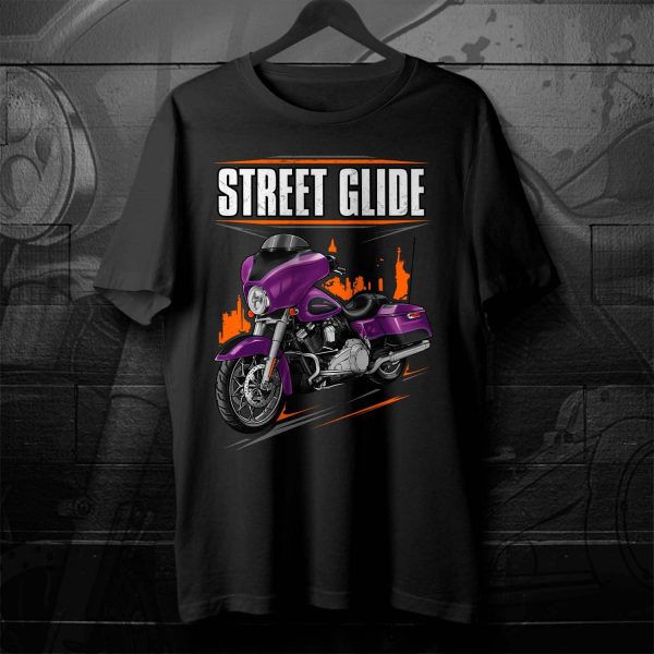 Harley-Davidson Street Glide T-shirt 2011 Psychedelic Purple & Vivid Black Clothing & Merchandise