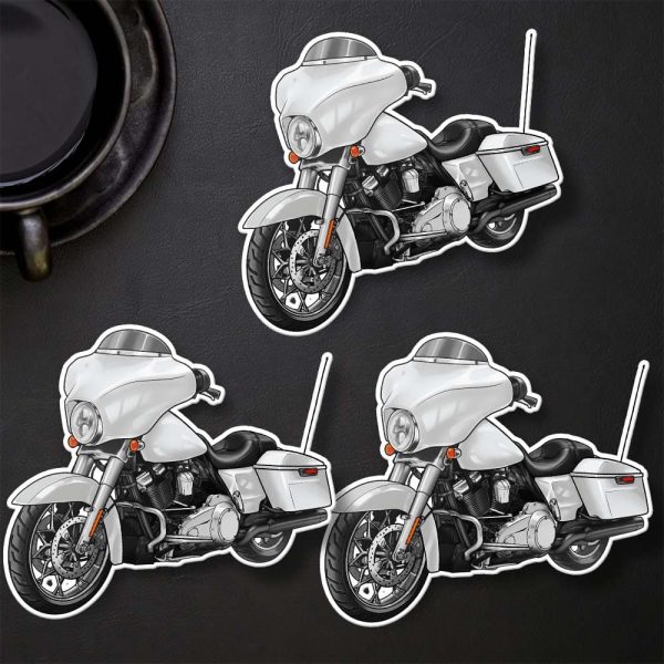 Harley-Davidson Street Glide Stickers 2011 White Hot Denim Clothing & Merchandise