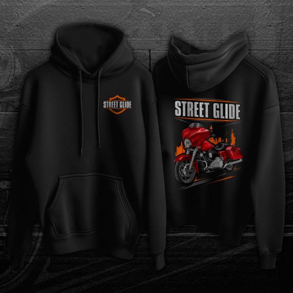 Harley-Davidson Street Glide Hoodie 2012-2013 Ember Red Sunglo Clothing & Merchandise