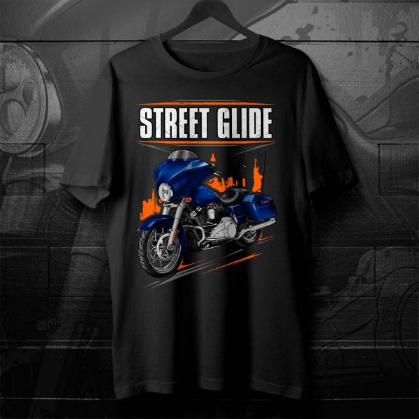 Harley-Davidson Street Glide T-shirt 2012 Big Blue Pearl Clothing & Merchandise