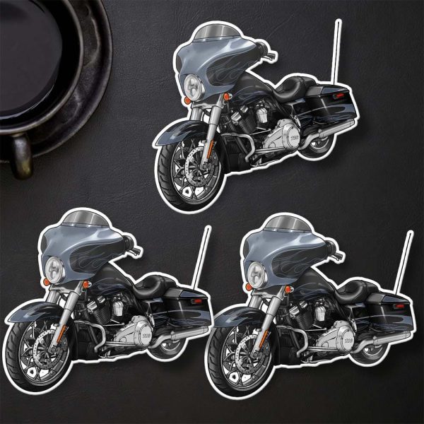 Harley-Davidson Street Glide CVO Stickers 2012 Dark Slate & Black Diamond & Phantom Flame Merchandise & Clothing