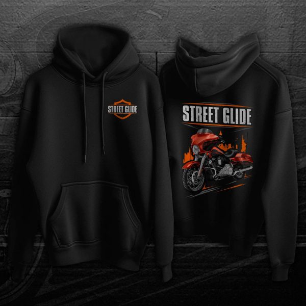 Harley-Davidson Street Glide CVO Hoodie 2012 Hot Citrus & Antique Gunstock & Phantom Flame Merchandise & Clothing