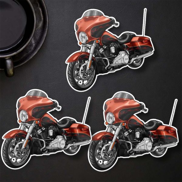 Harley-Davidson Street Glide CVO Stickers 2012 Hot Citrus & Antique Gunstock & Phantom Flame Merchandise & Clothing