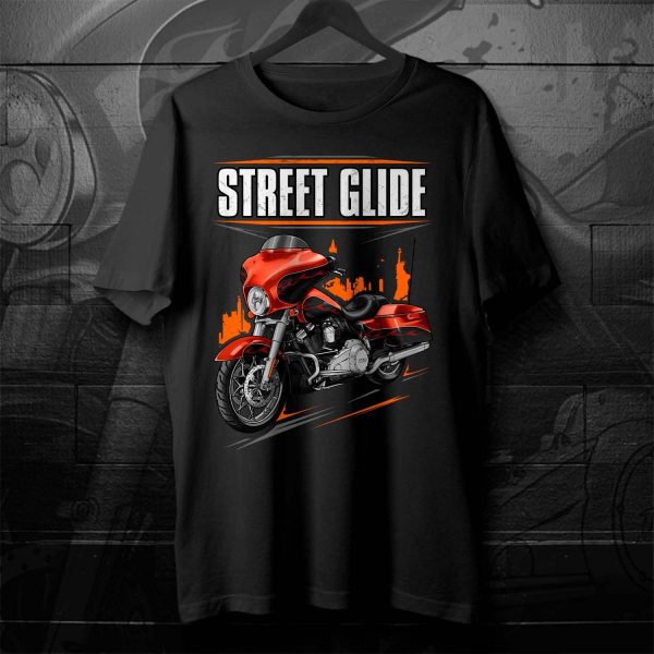 Harley-Davidson Street Glide CVO T-shirt 2012 Hot Citrus & Antique Gunstock & Phantom Flame Merchandise & Clothing