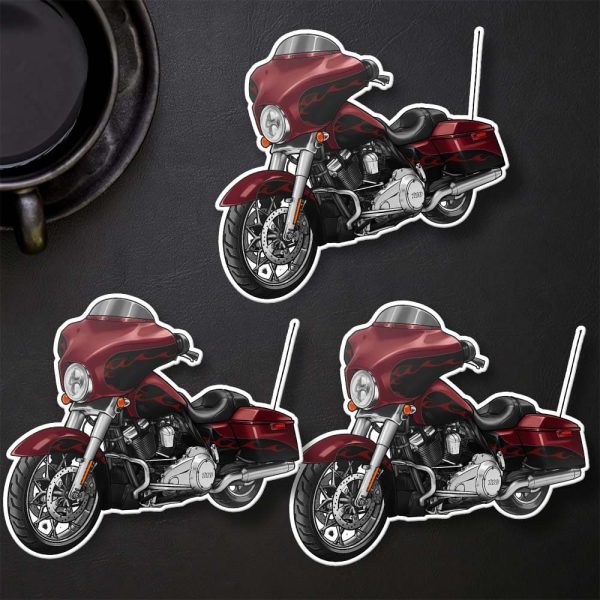 Harley-Davidson Street Glide CVO Stickers 2012 Ruby Red & Typhoon Maroon & Phantom Flame Merchandise & Clothing