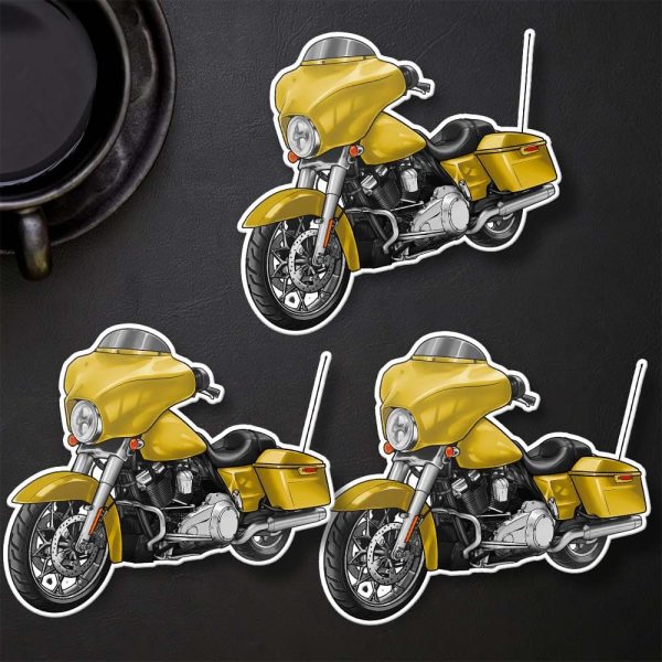 Harley-Davidson Street Glide Stickers 2013 Chrome Yellow Pearl Clothing & Merchandise