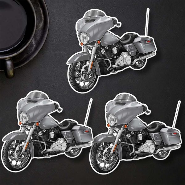 Harley-Davidson Street Glide Stickers 2014 Brilliant Silver Pearl Clothing & Merchandise