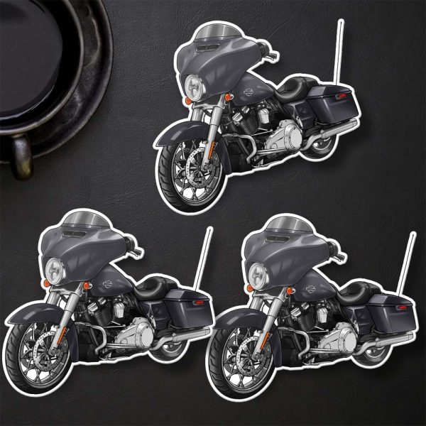Harley-Davidson Street Glide Stickers 2014 Charcoal Pearl Clothing & Merchandise
