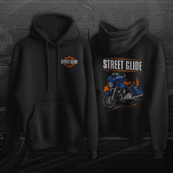 Harley-Davidson Street Glide Hoodie 2014 Daytona Blue Pearl Clothing & Merchandise