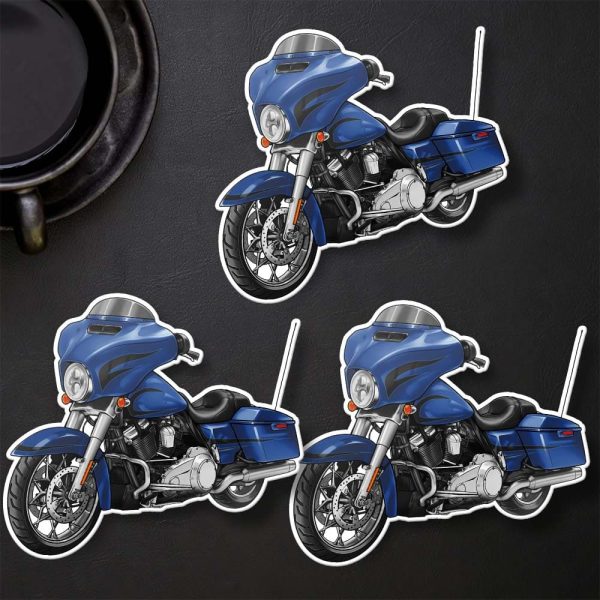 Harley-Davidson Street Glide Stickers 2014 Daytona Blue Pearl Clothing & Merchandise