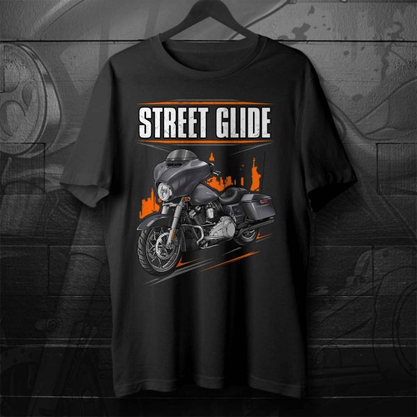 Harley-Davidson Street Glide T-shirt 2015-2016 Charcoal Satin Clothing & Merchandise