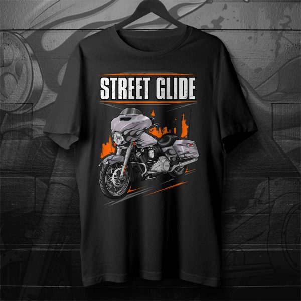 Harley-Davidson Street Glide CVO T-shirt 2015 Hard Candy Mercury & Smoky Quartz Flames Merchandise & Clothing