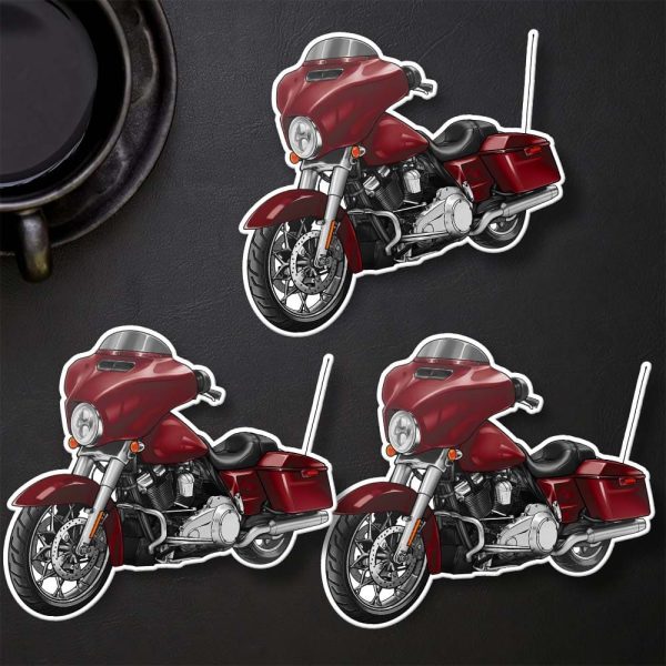 Harley-Davidson Street Glide Stickers 2015 Mysterious Red Sunglo Clothing & Merchandise