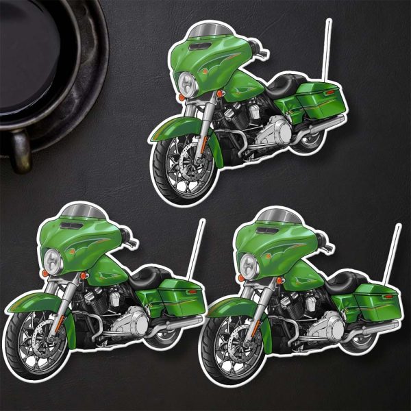 Harley-Davidson Street Glide Stickers 2015 Radioactive Green Clothing & Merchandise