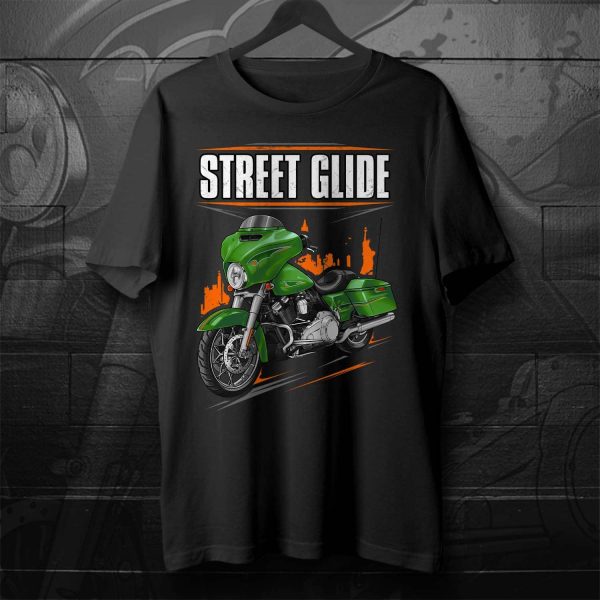 Harley-Davidson Street Glide T-shirt 2015 Radioactive Green Clothing & Merchandise