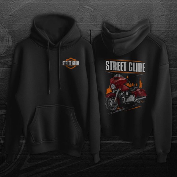 Harley-Davidson Street Glide CVO Hoodie 2016 Atomic Red & Candy Apple Flames Merchandise & Clothing