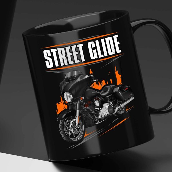 Harley-Davidson Street Glide CVO Mug 2016 Carbon Crystal & Black Flames Merchandise & Clothing