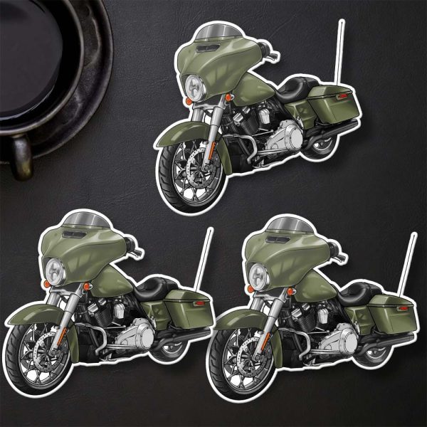 Harley-Davidson Street Glide Stickers 2016 Olive Gold Clothing & Merchandise