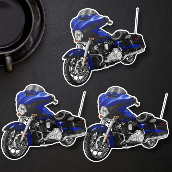 Harley-Davidson Street Glide CVO Stickers 2017 Candy Cobalt & Indigo Merchandise & Clothing