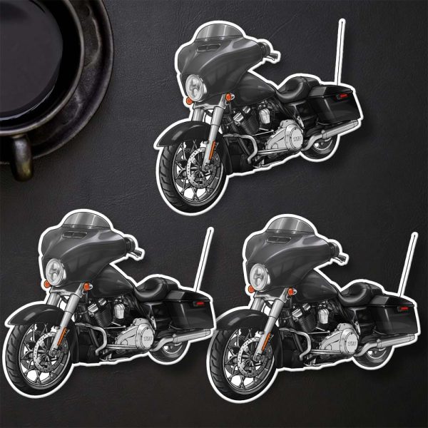 Harley-Davidson Street Glide CVO Stickers 2017 Dark Slate Candy & Arctic Black Merchandise & Clothing