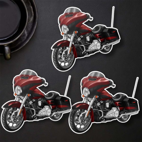 Harley-Davidson Street Glide CVO Stickers 2017 Starfire Black & Atomic Red Merchandise & Clothing