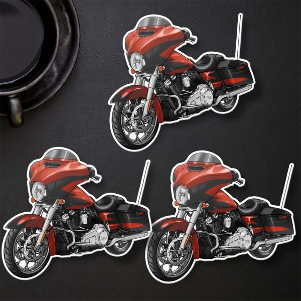 Harley-Davidson Street Glide CVO Stickers 2017 Sunburst Orange & Starfire Black Merchandise & Clothing