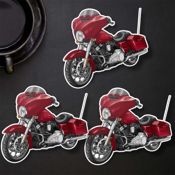 Harley-Davidson Street Glide Stickers 2018-2019 Wicked Red Clothing & Merchandise