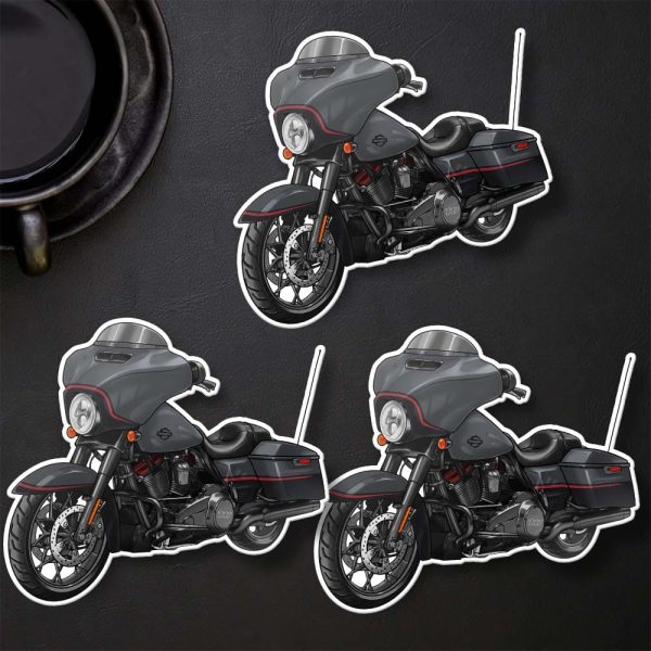 Harley-Davidson Street Glide CVO Stickers 2018 Dark Alloy & Black Denim Merchandise & Clothing
