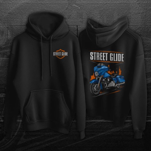 Harley-Davidson Street Glide Hoodie 2018 Electric Blue Clothing & Merchandise