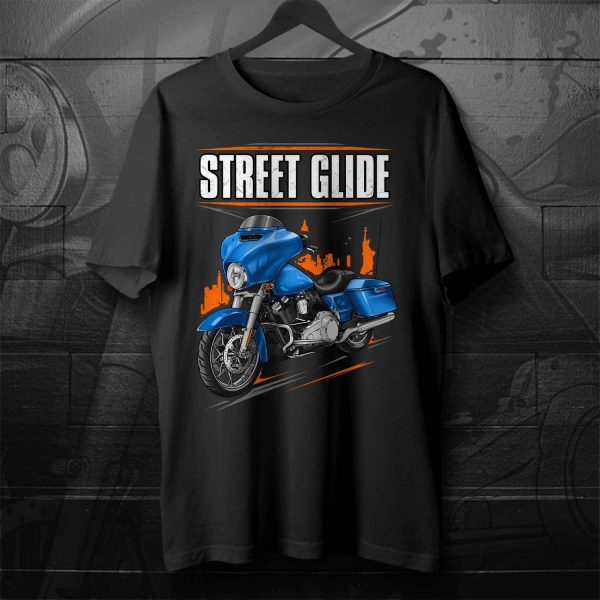 Harley-Davidson Street Glide T-shirt 2018 Electric Blue Clothing & Merchandise