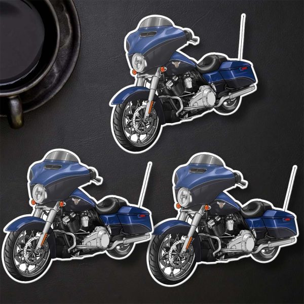 Harley-Davidson Street Glide Stickers 2018 Legend Blue & Vivid Black Clothing & Merchandise