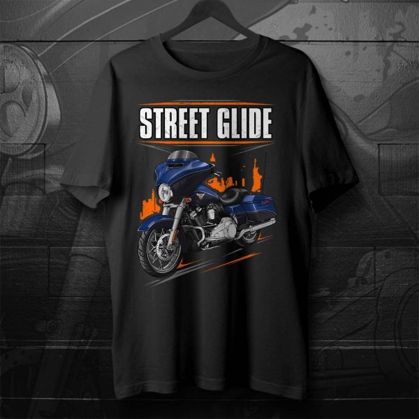 Harley-Davidson Street Glide T-shirt 2018 Legend Blue & Vivid Black Clothing & Merchandise