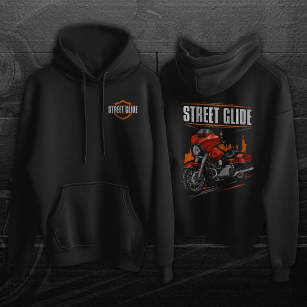 Harley-Davidson Street Glide CVO Hoodie 2018 Orange Lava & Black Denim Merchandise & Clothing