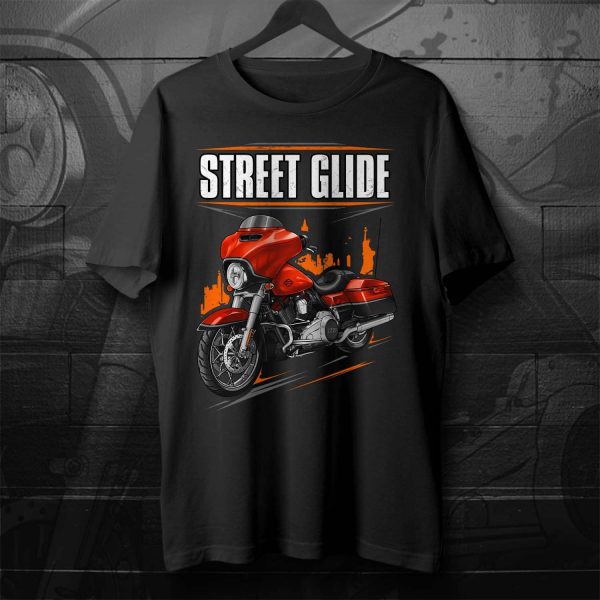 Harley-Davidson Street Glide CVO T-shirt 2018 Orange Lava & Black Denim Merchandise & Clothing