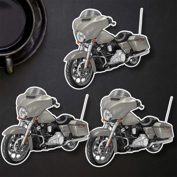 Harley-Davidson Street Glide Stickers 2018 Silver Fortune Clothing & Merchandise