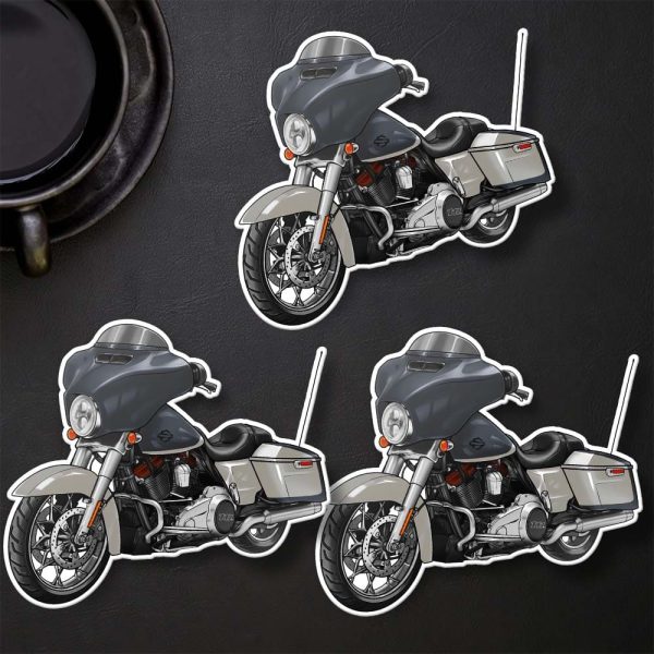 Harley-Davidson Street Glide CVO Stickers 2019 Charred Steel & Lightning Silver Merchandise & Clothing