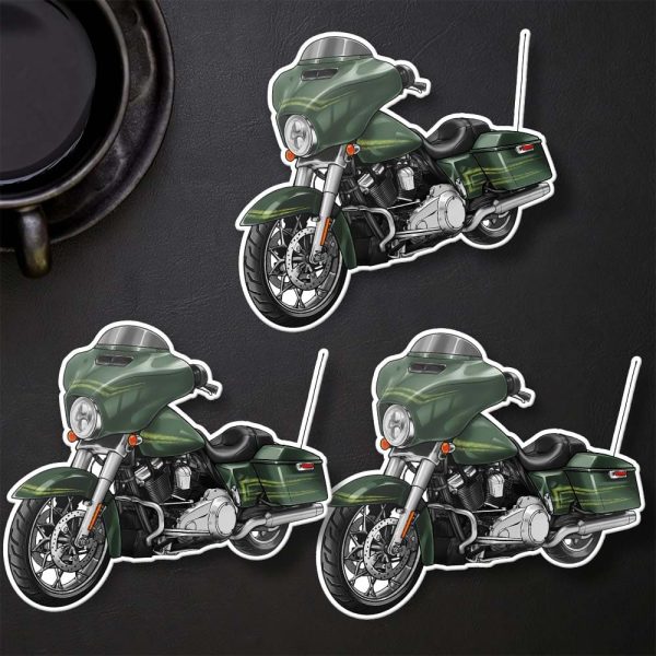 Harley-Davidson Street Glide Stickers 2019 Kinetic Green Clothing & Merchandise