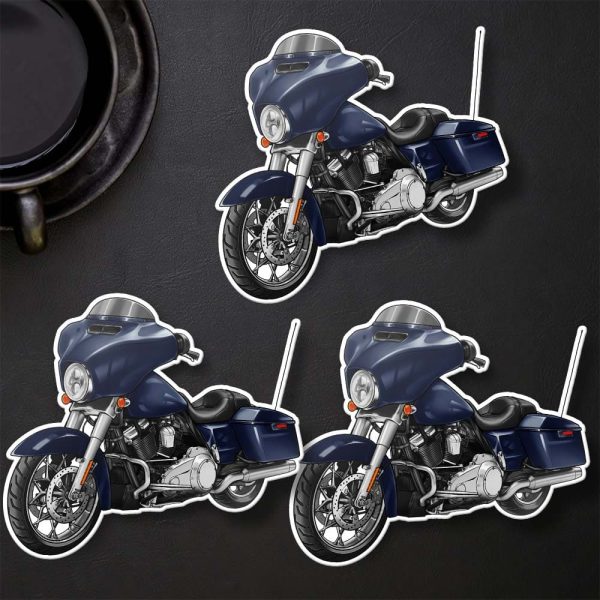 Harley-Davidson Street Glide Stickers 2019 Midnight Blue Clothing & Merchandise