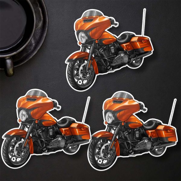 Harley-Davidson Street Glide Special Stickers 2020 Scorched Orange & Silver Flux Merchandise & Clothing