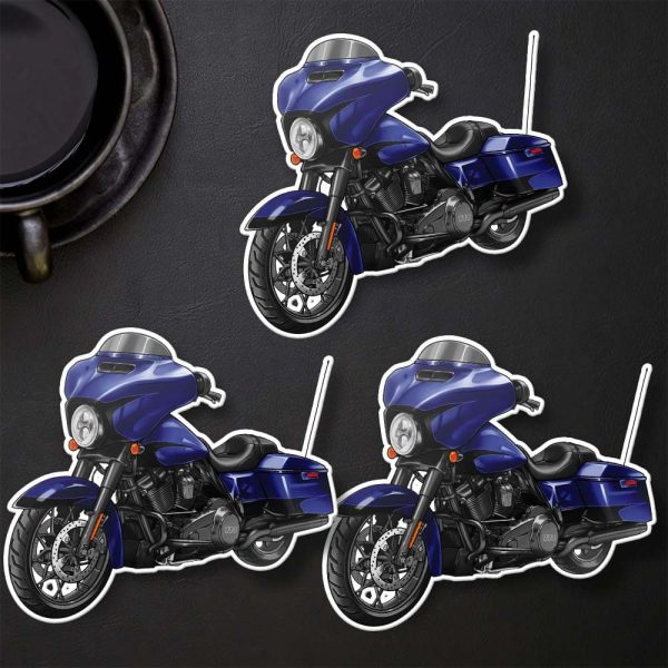 Harley-Davidson Street Glide Special Stickers 2020 Zepher Blue & Black Sunglo Merchandise & Clothing