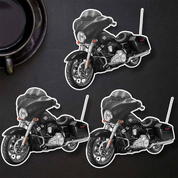 Harley-Davidson Street Glide Special Stickers 2021-2023 Vivid Black (Chrome Finish) Merchandise & Clothing