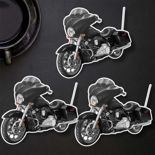 Harley-Davidson Street Glide Stickers 2021-2023 Vivid Black Clothing & Merchandise