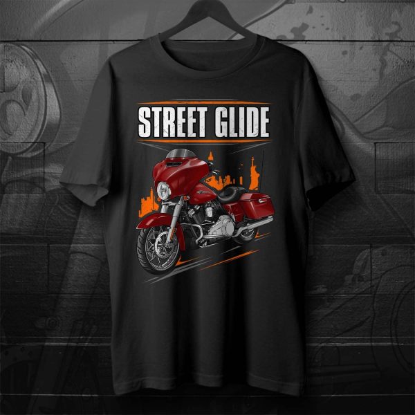 Harley-Davidson Street Glide T-shirt 2021 Billiard Red Clothing & Merchandise