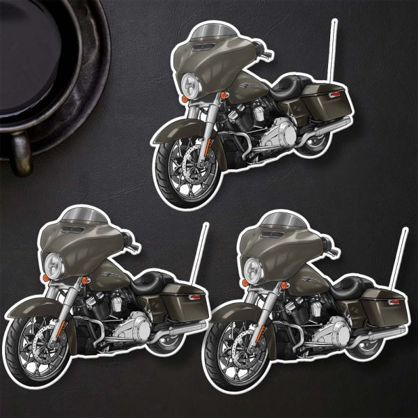 Harley-Davidson Street Glide Stickers 2021 River Rock Gray Clothing & Merchandise