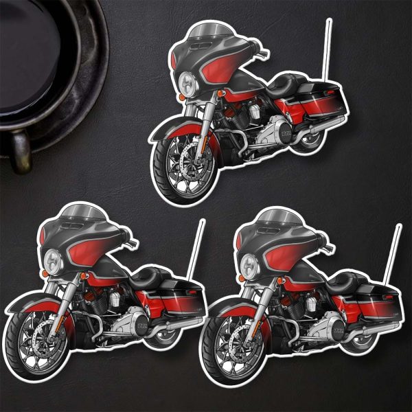 Harley-Davidson Street Glide CVO Stickers 2021 Sunset Orange Fade & Sunset Black Merchandise & Clothing