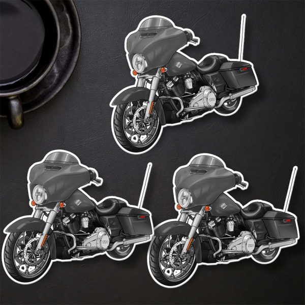 Harley-Davidson Street Glide Special Stickers 2022 Black Denim (Chrome Finish) Merchandise & Clothing