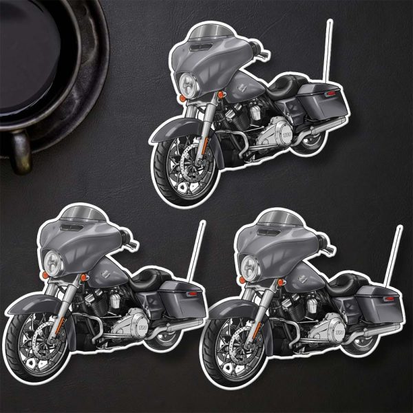 Harley-Davidson Street Glide Special Stickers 2022 Gunship Gray (Chrome Finish) Merchandise & Clothing