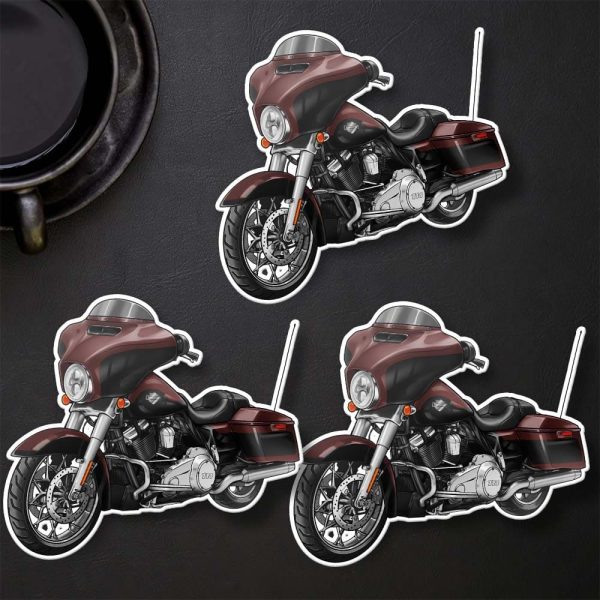 Harley-Davidson Street Glide Special Stickers 2022 Midnight Crimson Red & Vivid Black (Chrome Finish) Merchandise & Clothing