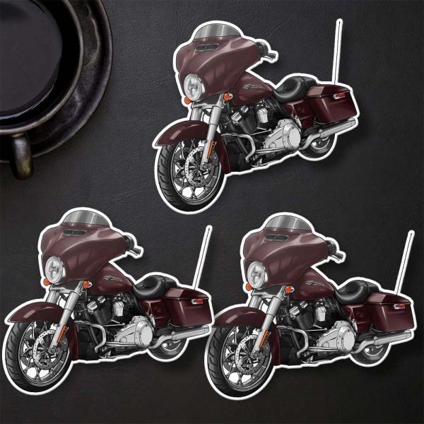 Harley-Davidson Street Glide Stickers 2022 Midnight Crimson Red Clothing & Merchandise